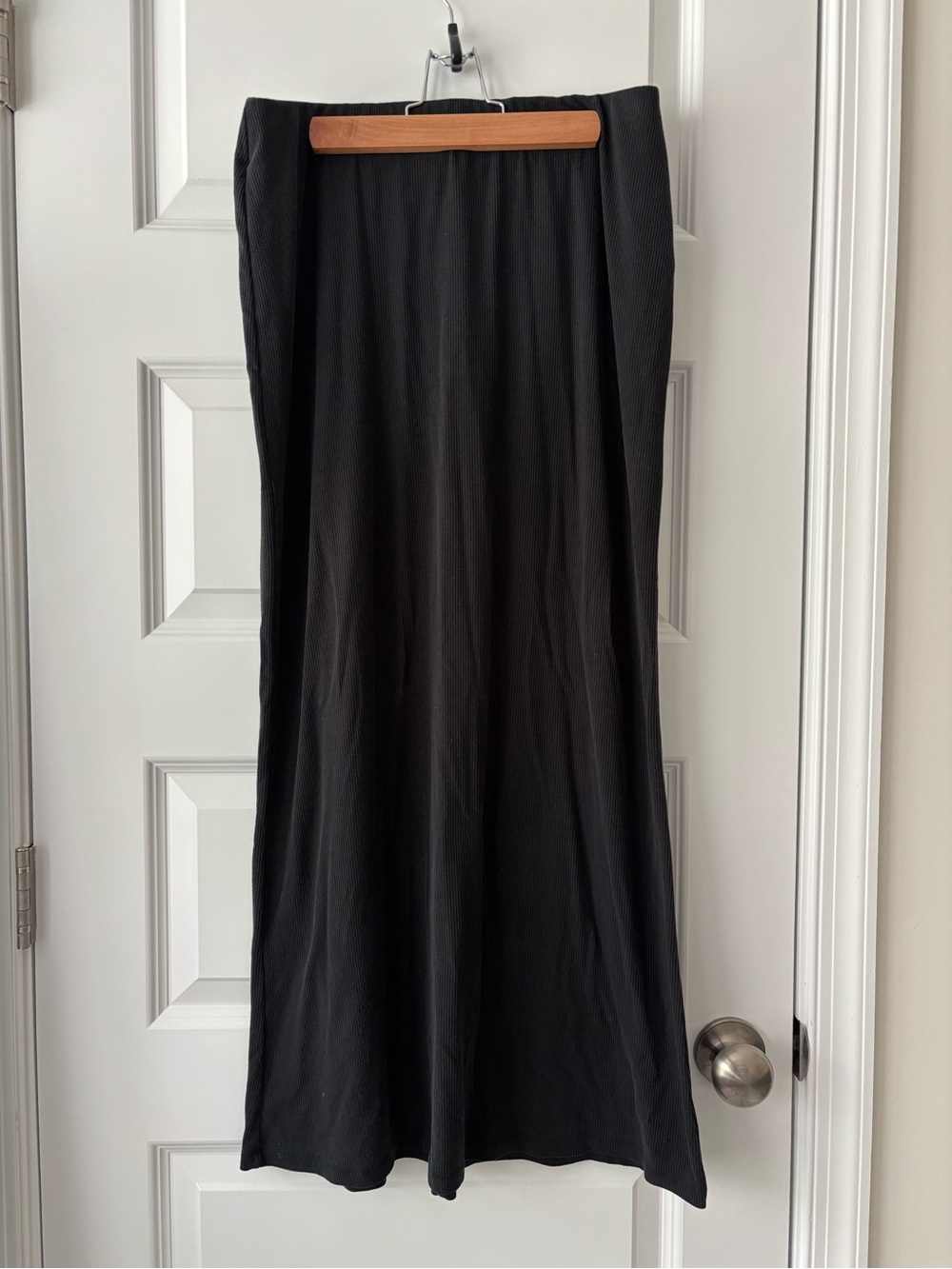 A New Day Ribbed Maxi Skirt Black Size M